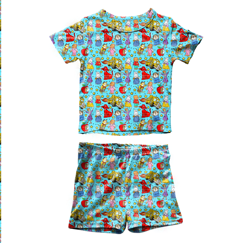 Growing Up Together Fawn Short Sleeve Short Set Bamboo - PRE ORDER