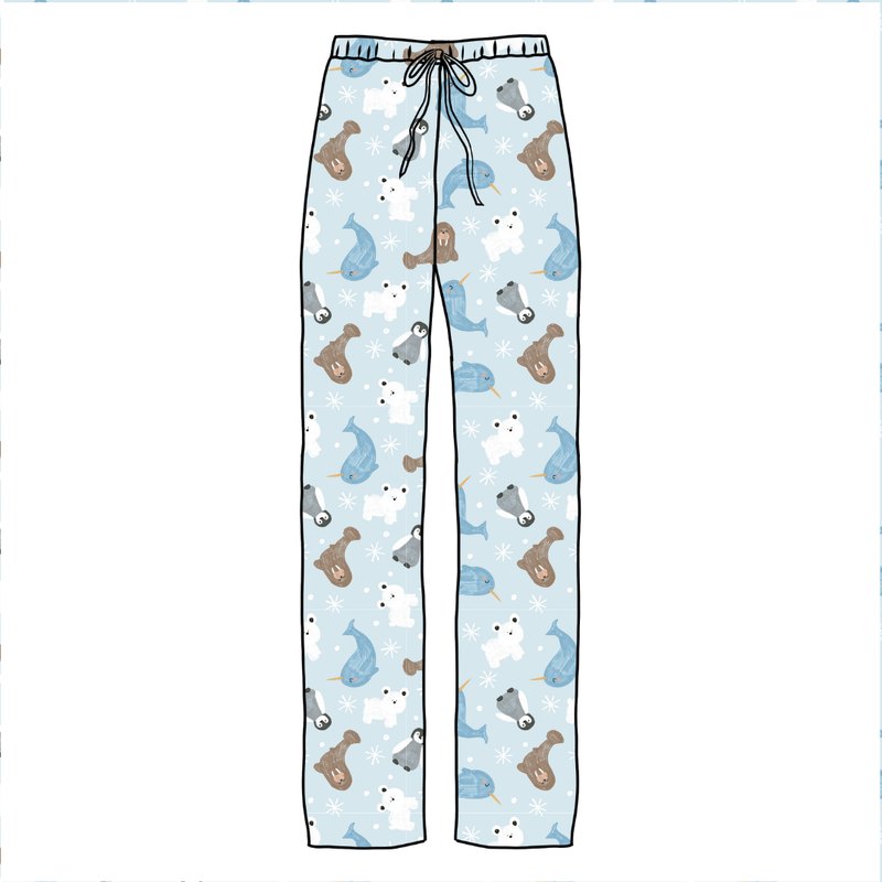 Snowy Sidekicks Cosmic Adult Relaxed Pants- Bamboo - Pre Order - Christmas Special