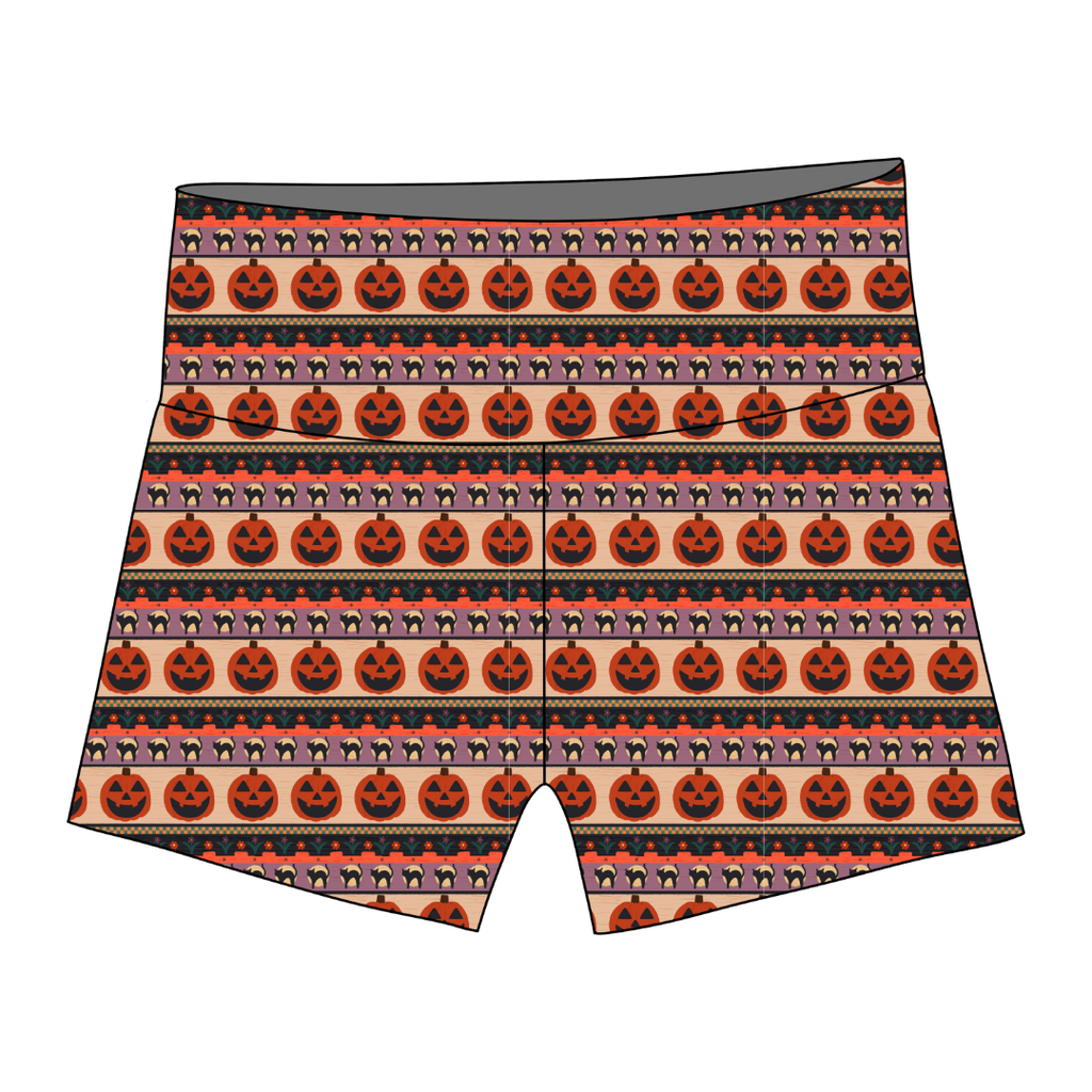 Pumpkin Parade - Nola Biker Shorts Knit - PRE ORDER