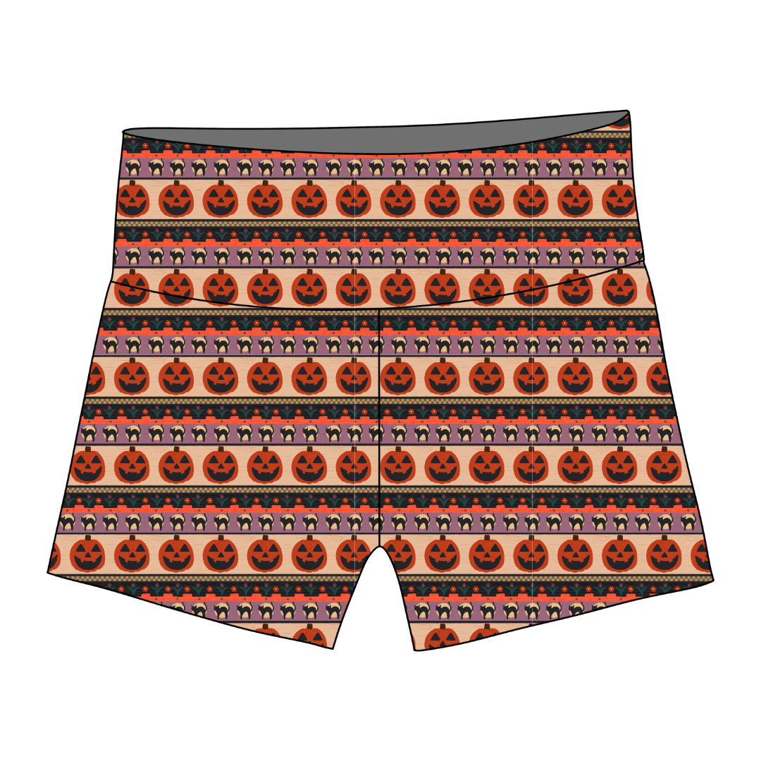 Pumpkin Parade - Nola Biker Shorts Knit - PRE ORDER