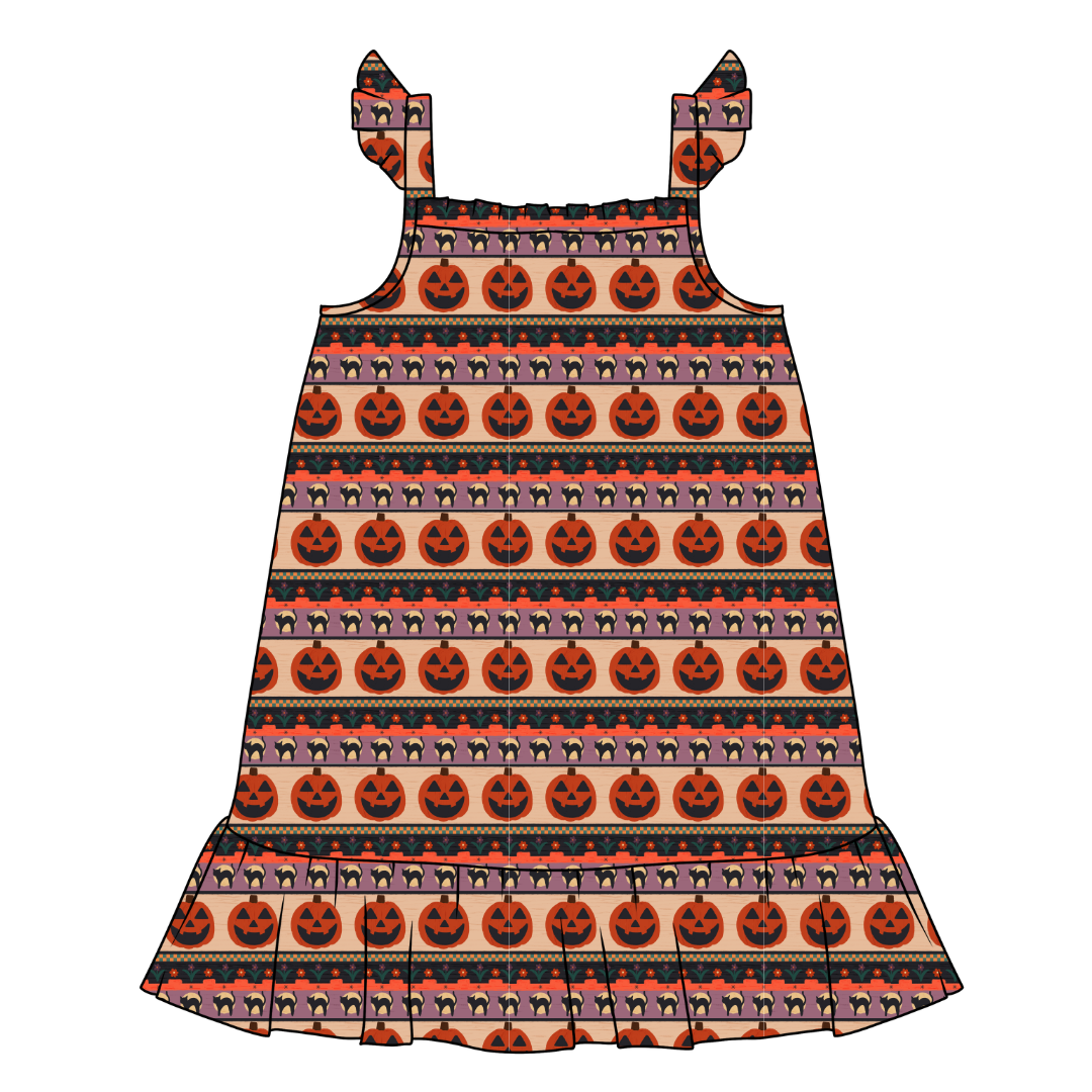 Pumpkin Parade Honey Bamboo Sleeveless Nightgown - PRE ORDER