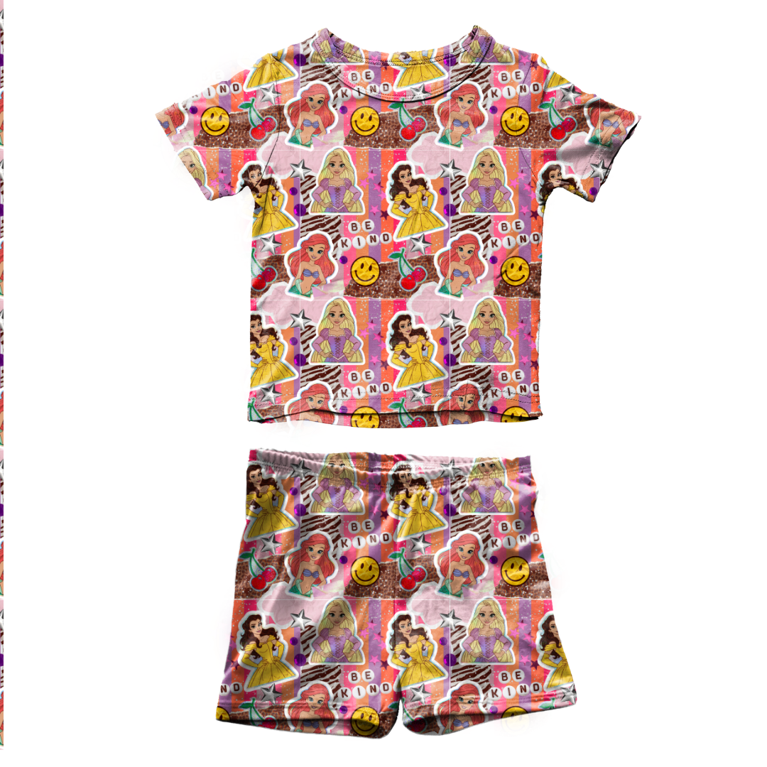 Royal Daydreams Fawn Short Sleeve Short Set Bamboo - PRE ORDER