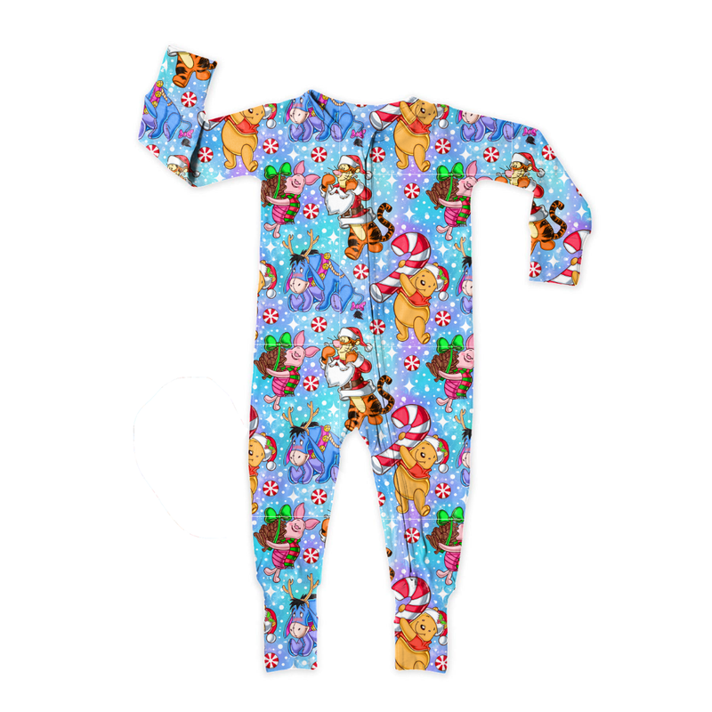 Holiday Hunny Dreamland Long Sleeve Double Way Sleeper - Bamboo - Pre Order - Christmas Special
