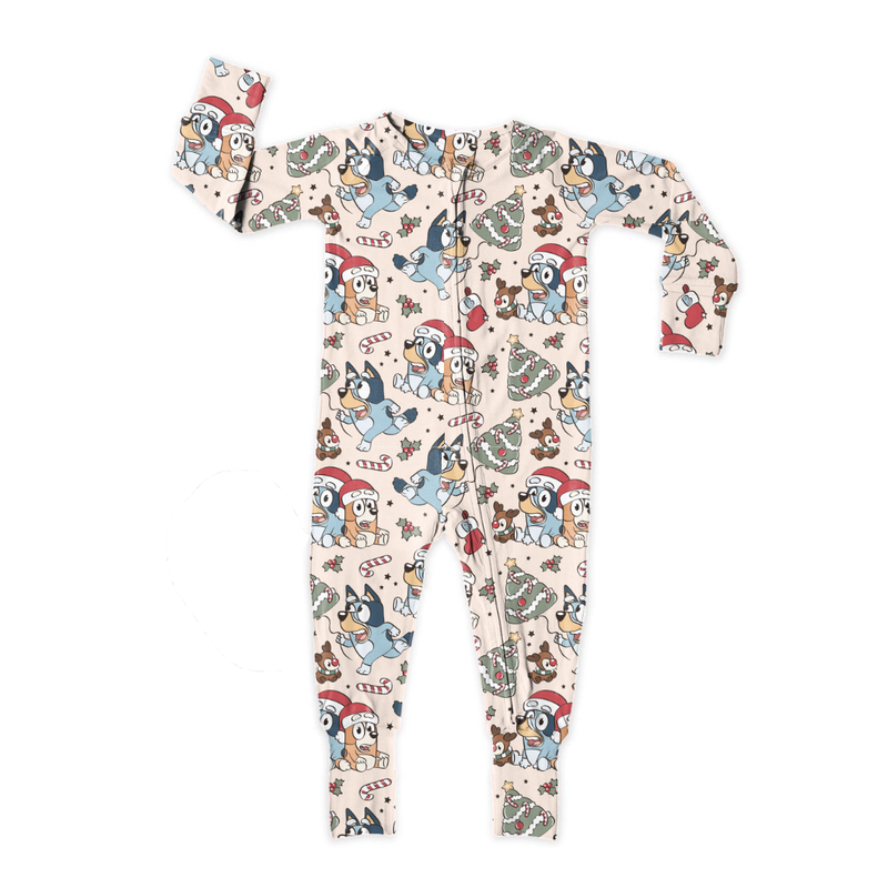 Heeler Holiday Dreamland Long Sleeve Double Way Sleeper - Bamboo - Pre Order - Christmas Special
