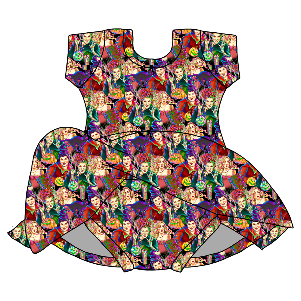 Sistahs - Chic Short sleeve Skirted Leotard Knit - PRE ORDER