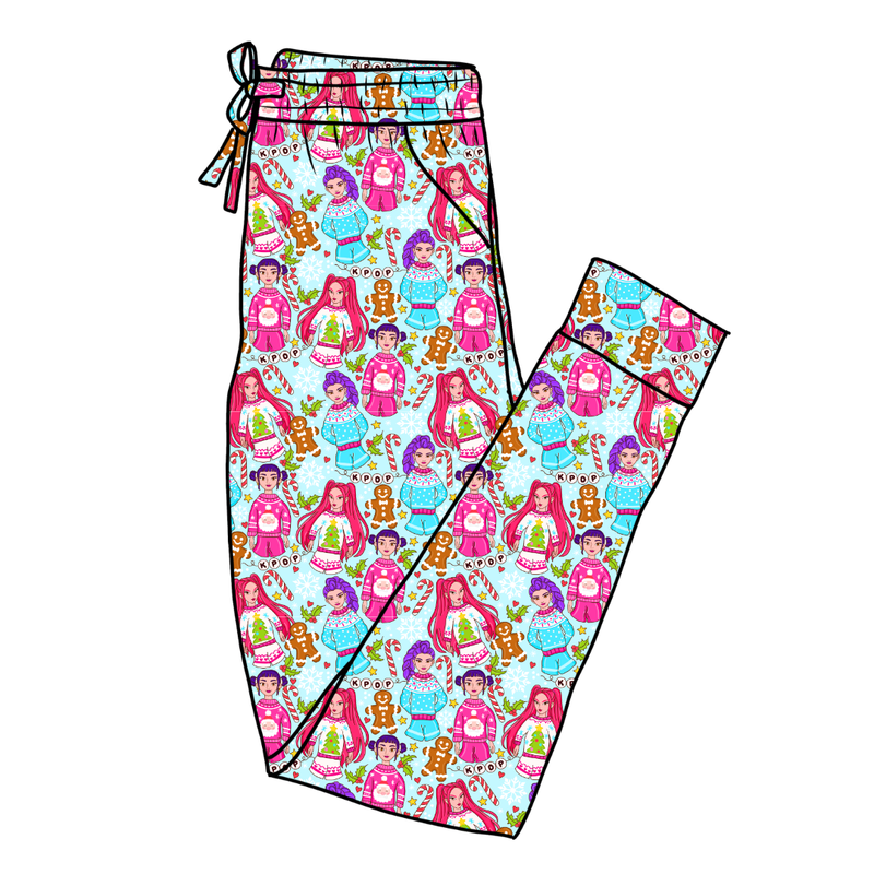 Holiday Pop Daze Adult Joggers - Bamboo - Pre Order - Christmas Special