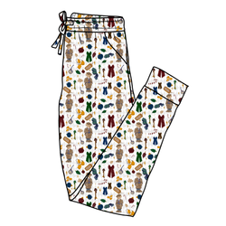 Holly & Plaid Daze Adult Joggers - Bamboo - Pre Order - Christmas Special