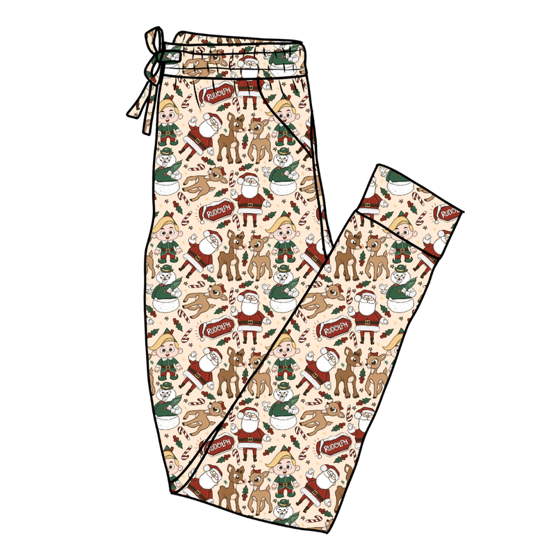 Red Nose Daze Adult Joggers - Bamboo - Pre Order - Christmas Special