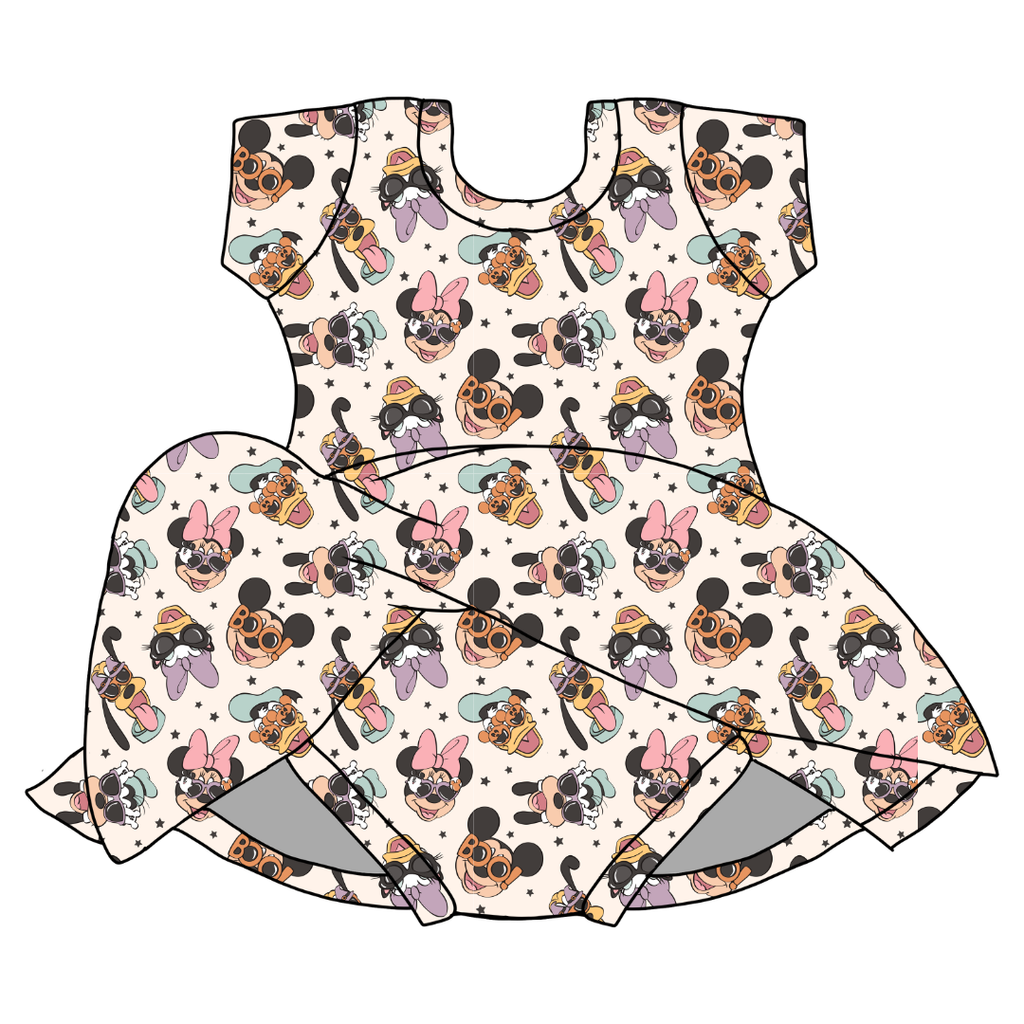Spooky Cute Crew - Chic Short sleeve Skirted Leotard Knit - PRE ORDER