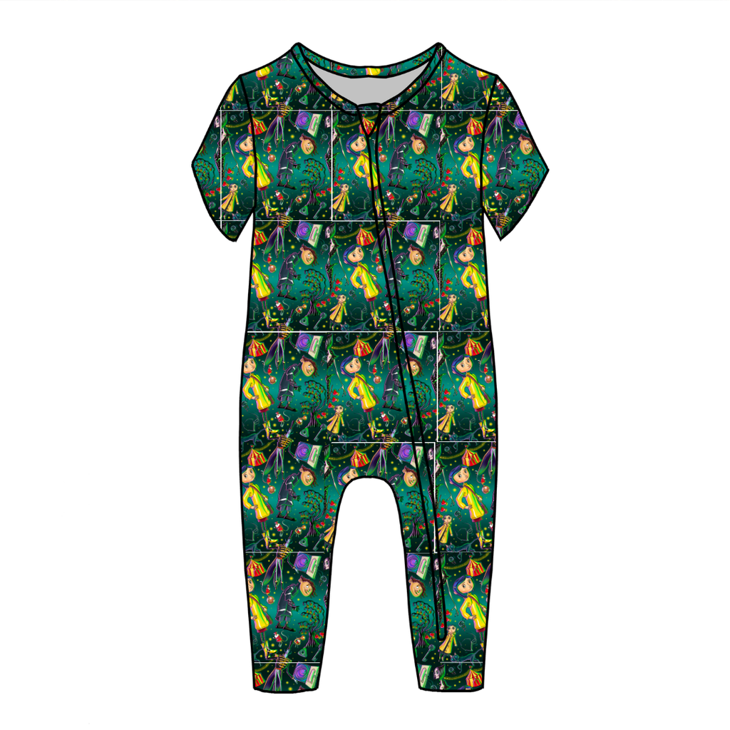 Button Eyes Dandelion Short Sleeve Sleeper Bamboo - PRE ORDER
