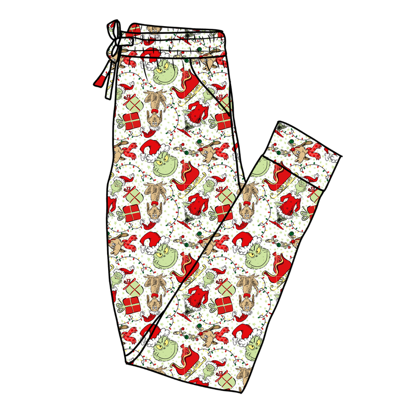 Mistle Toe & Mischief Daze Adult Joggers - Bamboo - Pre Order - Christmas Special