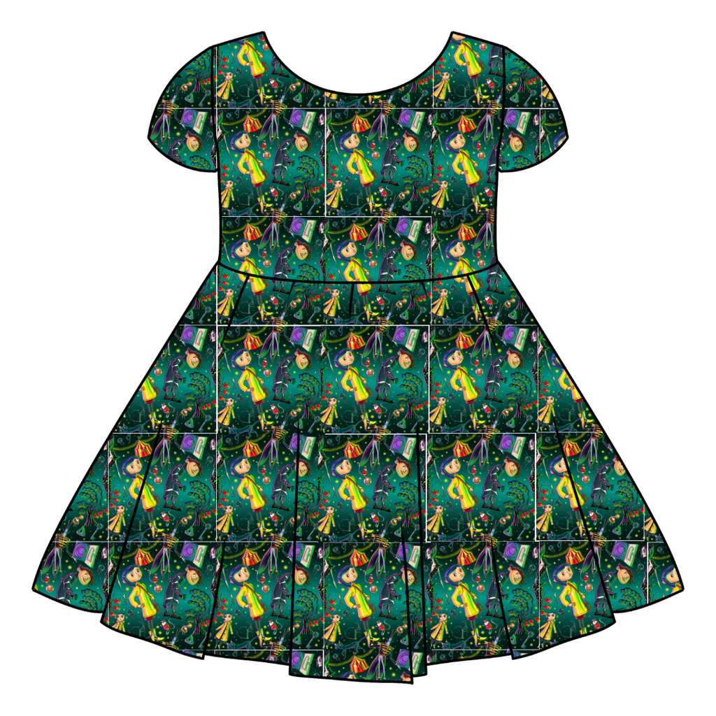 BUTTON EYES - Honey Girl's Twirl Dress Bamboo - PRE ORDER