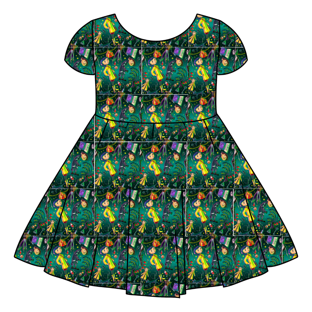 BUTTON EYES - Honey Girl's Twirl Dress Bamboo - PRE ORDER