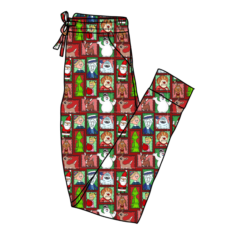 Christmas through the Years Daze Adult Joggers - Bamboo - Pre Order - Christmas Special