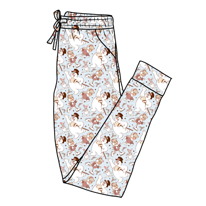 Jolly Snowman - Blue Daze Adult Joggers - Knit - Pre Order - Christmas Special