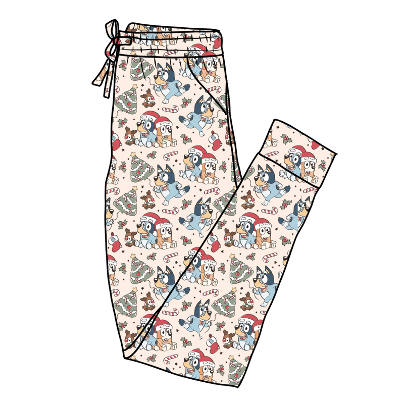 Heeler Holiday Daze Adult Joggers - Bamboo - Pre Order - Christmas Special