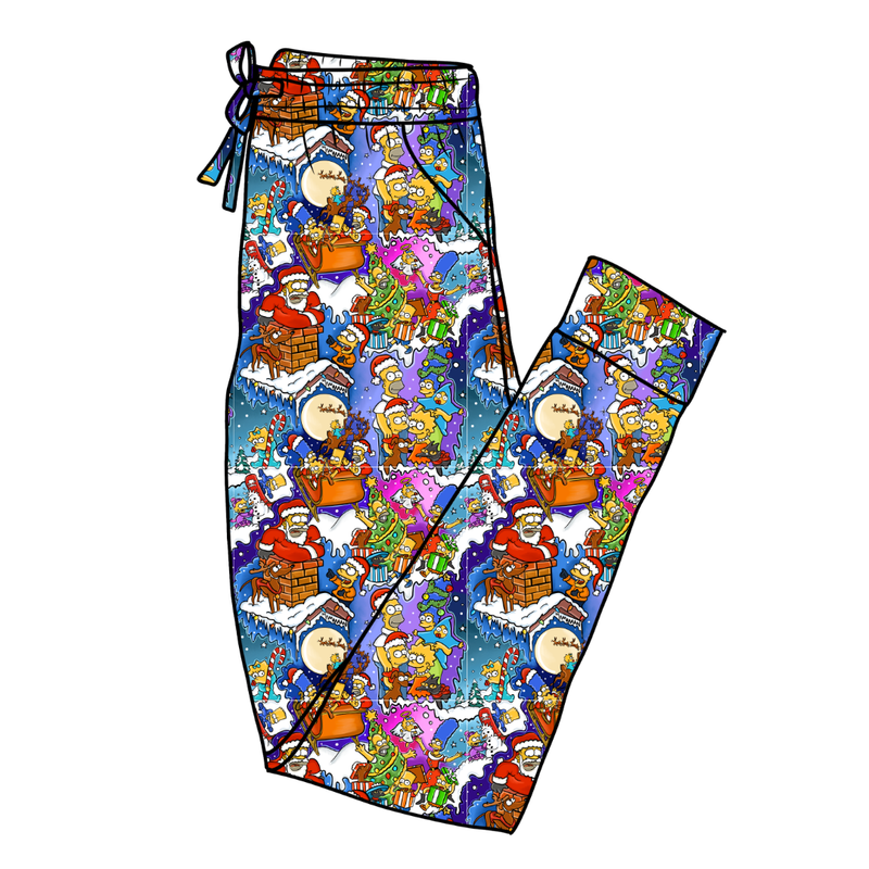 D oh Holy Night Daze Adult Joggers - Bamboo - Pre Order - Christmas Special