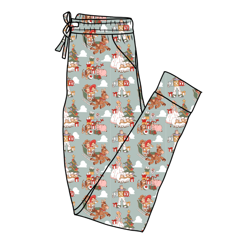 Christmas Toy Box Daze Adult Joggers - Knit - Pre Order - Christmas Special