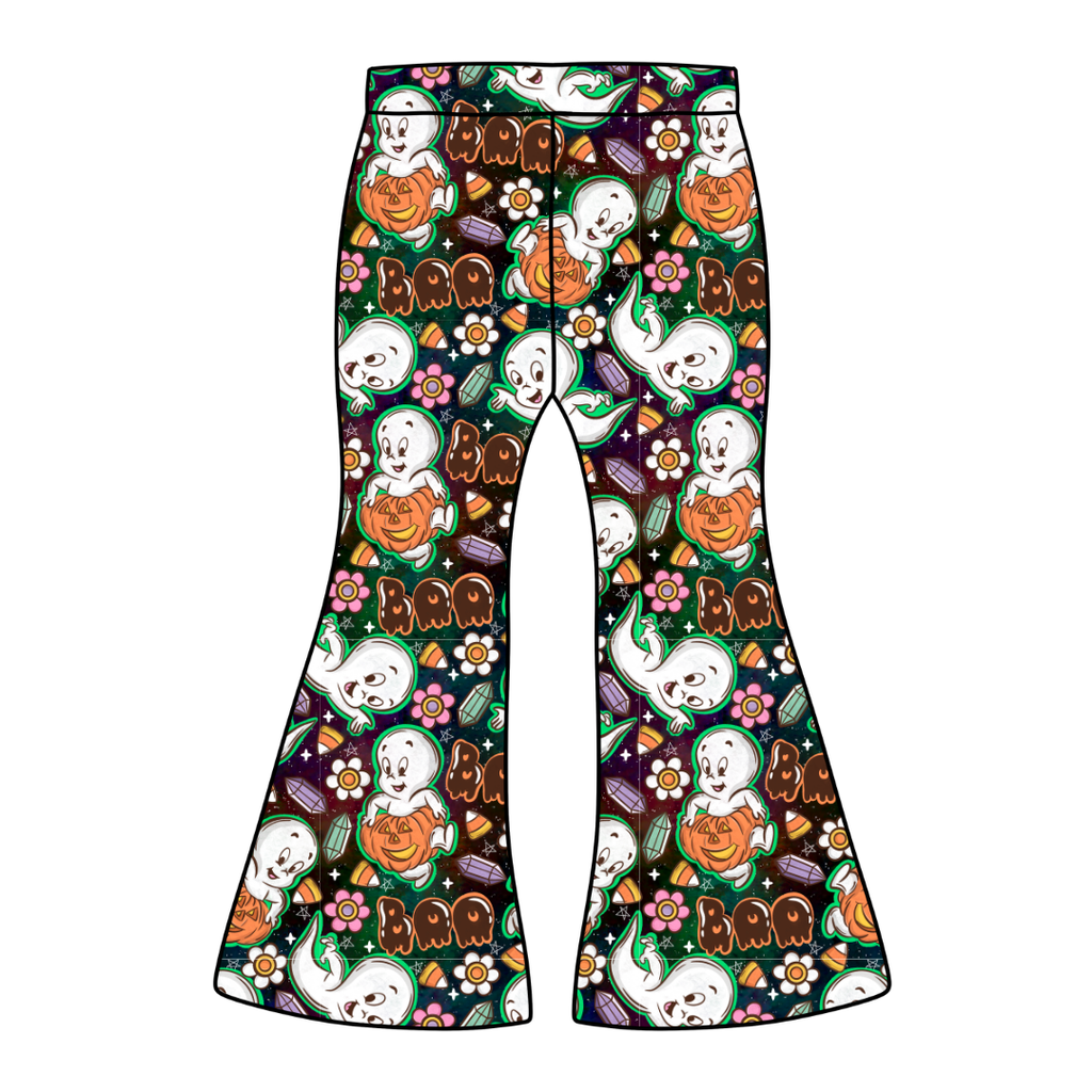 Glam Ghost Mod Adult Flare Bamboo Pants - Pre Order