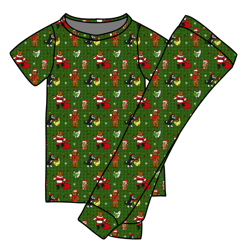 Cozy Cabin Christmas Cozy Short Sleeve Pajama Pants Set - Knit - Pre Order - Christmas Special