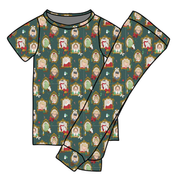 Holiday Box Office Cozy Short Sleeve Pajama Pants Set - Bamboo - Pre Order - Christmas Special