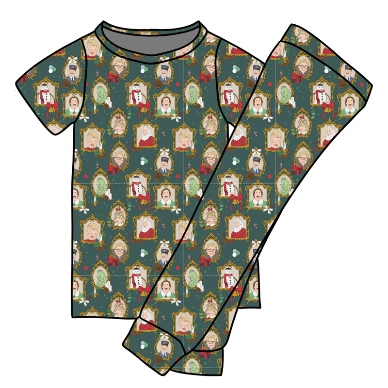 Holiday Box Office Cozy Short Sleeve Pajama Pants Set - Bamboo - Pre Order - Christmas Special
