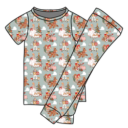 Christmas Toy Box Cozy Short Sleeve Pajama Pants Set - Bamboo - Pre Order - Christmas Special