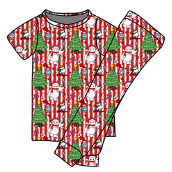 Falala Care Cozy Short Sleeve Pajama Pants Set - Bamboo - Pre Order - Christmas Special