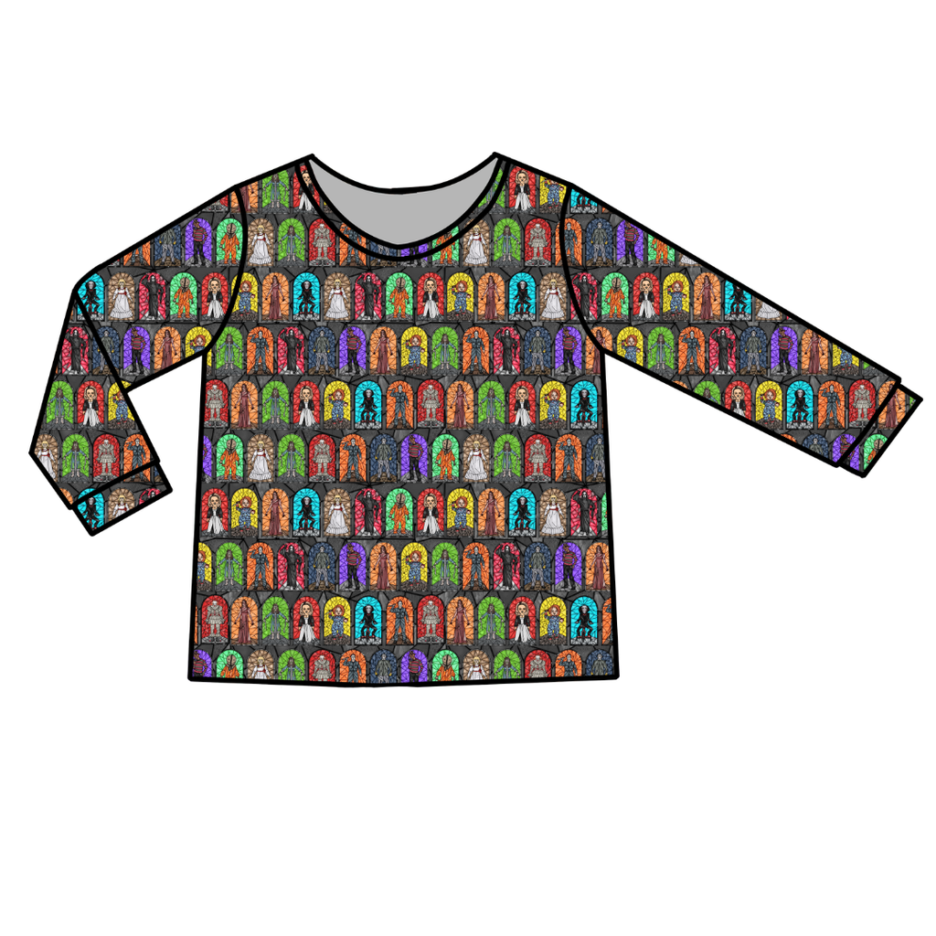 Broken Glass - Ruby Long Sleeve Bamboo Shirt - Pre Order