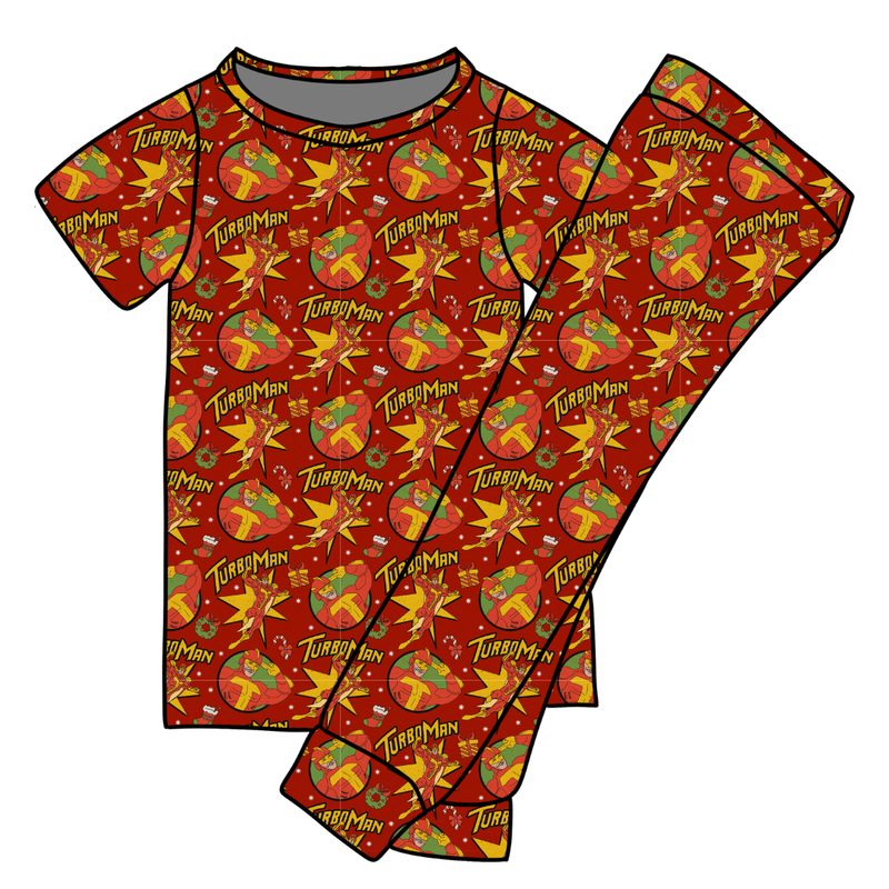Turbo Cozy Short Sleeve Pajama Pants Set - Bamboo - Pre Order - Christmas Special
