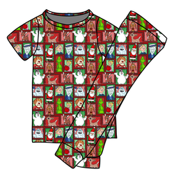Christmas through the Years Cozy Short Sleeve Pajama Pants Set - Bamboo - Pre Order - Christmas Special