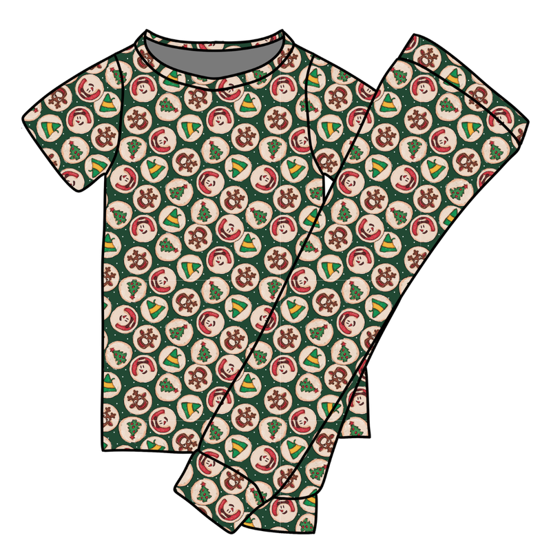 Christmas Cookies Cozy Short Sleeve Pajama Pants Set - Knit - Pre Order - Christmas Special