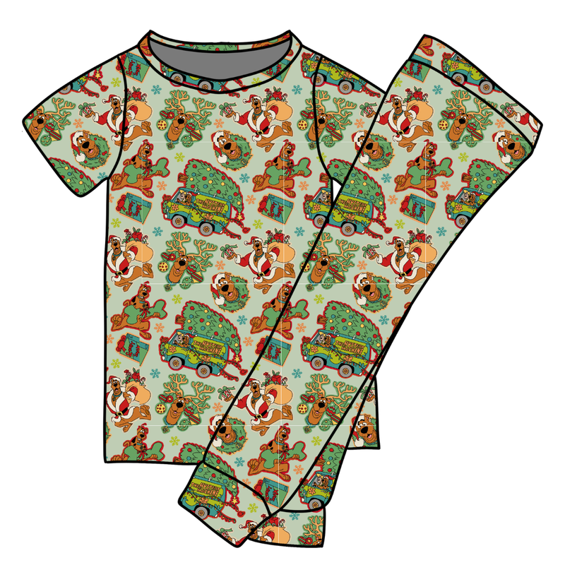 Christmas Mystery Cozy Short Sleeve Pajama Pants Set - Bamboo - Pre Order - Christmas Special