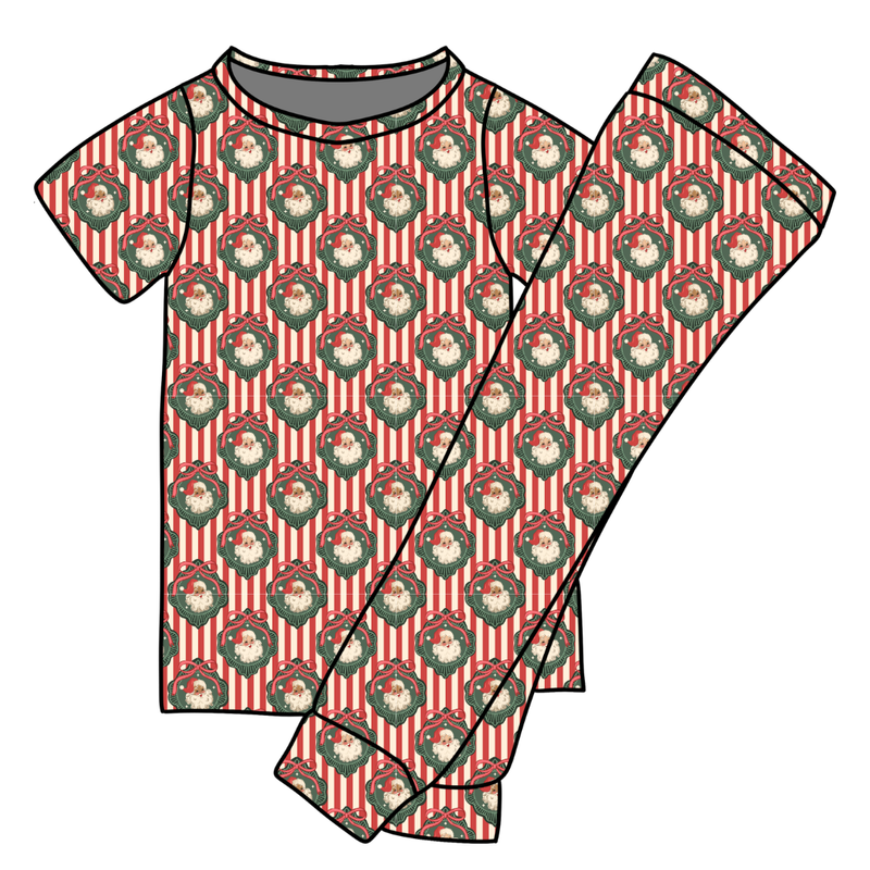 Candy Cane Lane Cozy Short Sleeve Pajama Pants Set - Knit - Pre Order - Christmas Special