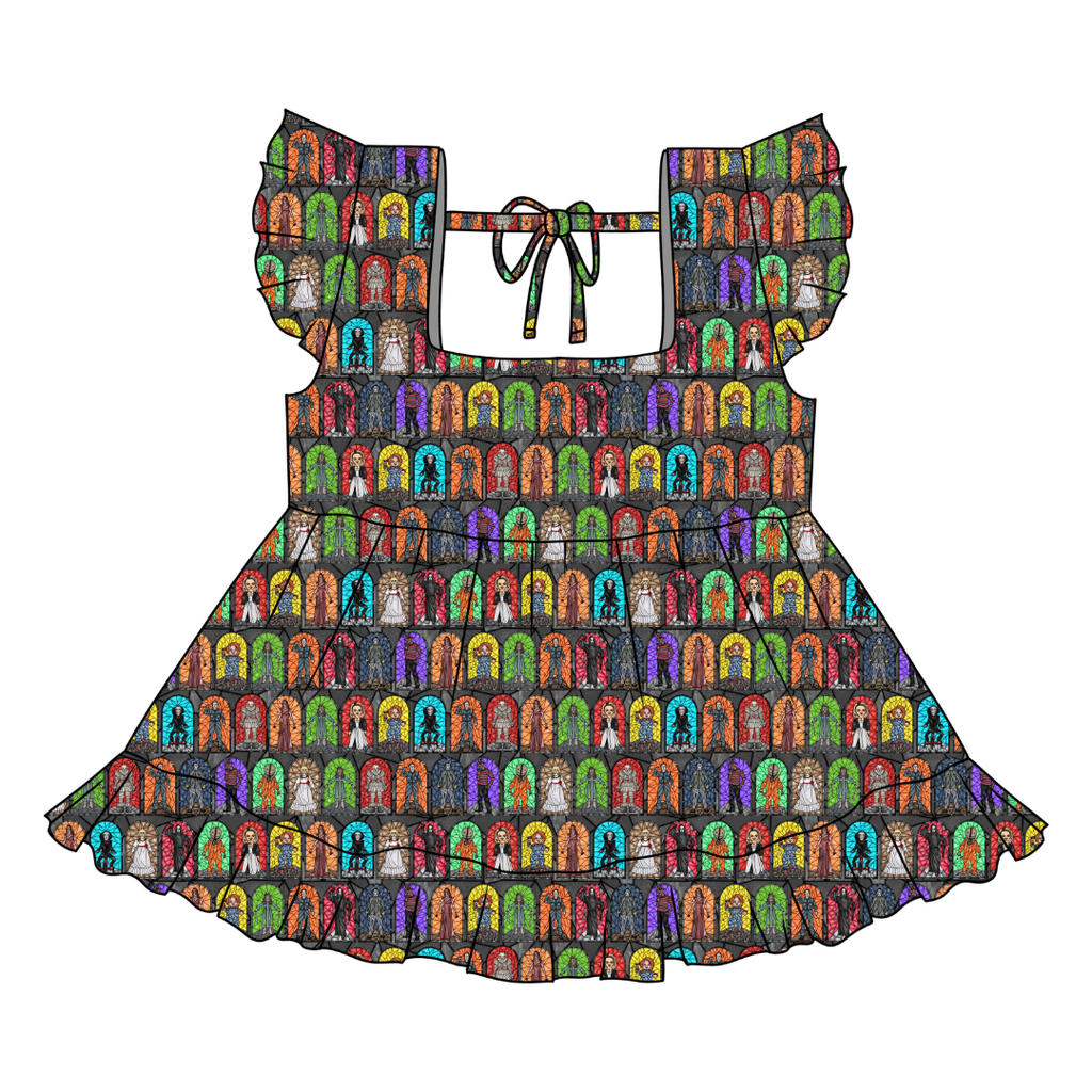 Broken Glass - Sadie Tie Back Ruffle Top - PRE ORDER