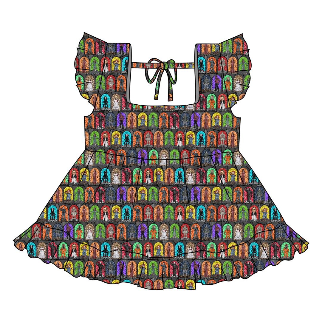 Broken Glass - Sadie Tie Back Ruffle Top - PRE ORDER