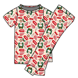 World's Best Elf Cozy Short Sleeve Pajama Pants Set - Bamboo - Pre Order - Christmas Special
