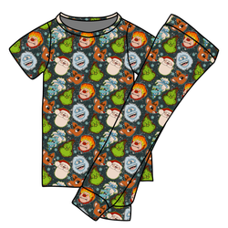 Classic Christmas Mischief Cozy Short Sleeve Pajama Pants Set - Bamboo - Pre Order - Christmas Special