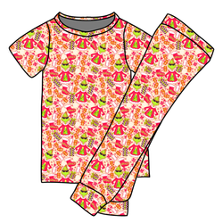Baking Spirits Bright Cozy Short Sleeve Pajama Pants Set - Bamboo - Pre Order - Christmas Special