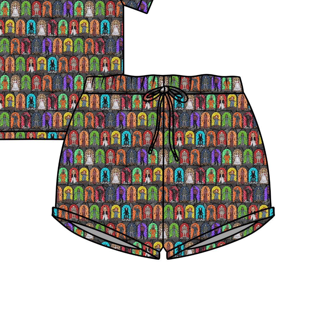 Broken Glass Jazzy Adult Pajama Bamboo Shorts - Pre Order