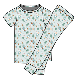 Christmas Kingdom Cozy Short Sleeve Pajama Pants Set - Bamboo - Pre Order - Christmas Special