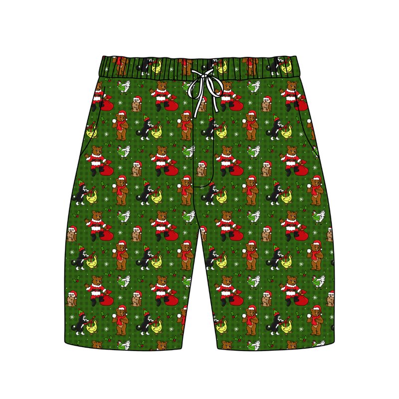 Cozy Cabin Christmas Chill Adult Extended Length Short - Bamboo - Pre Order - Christmas Special