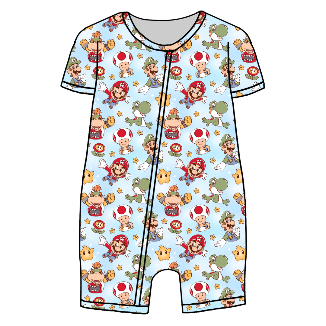 Dino Might Bliss Short Sleeve Zippy Bamboo - PRE ORDER