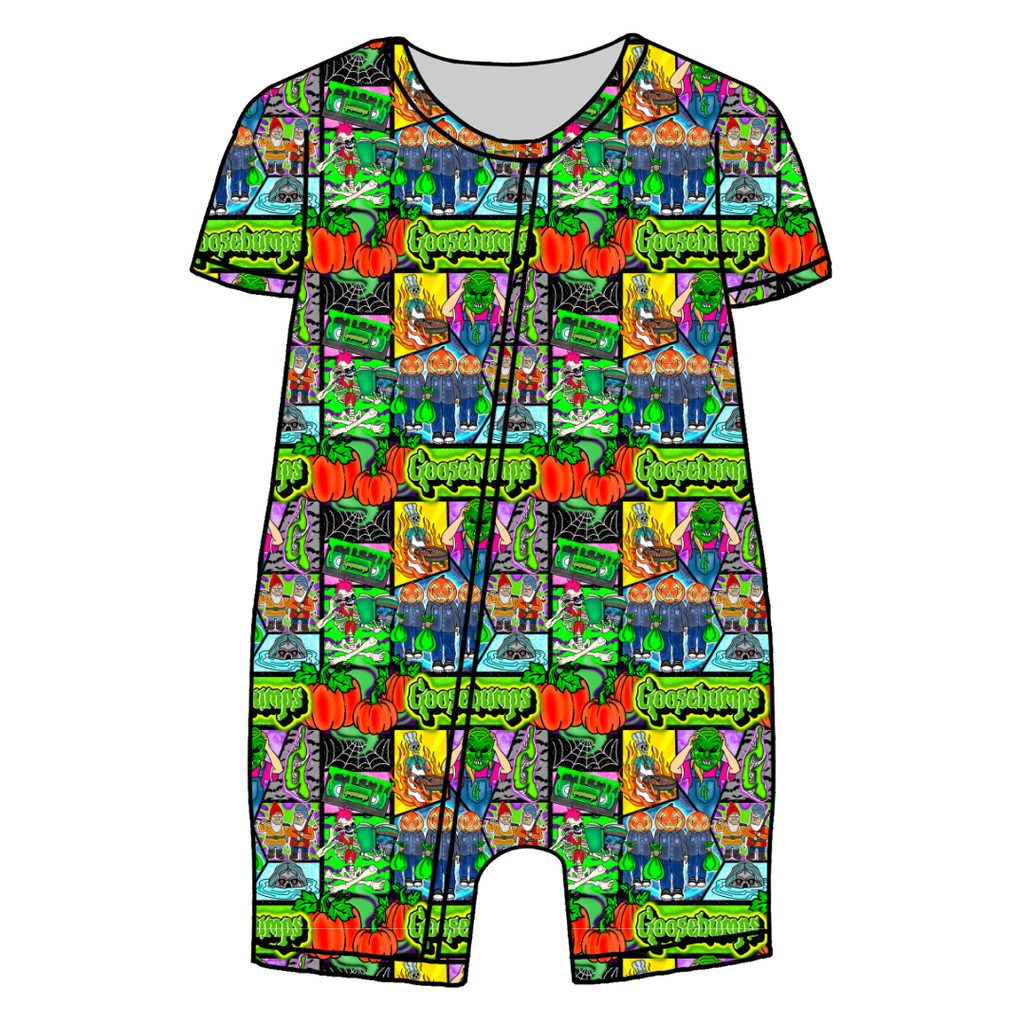Bedtime Spooks Bliss Short Sleeve Zippy Bamboo - PRE ORDER