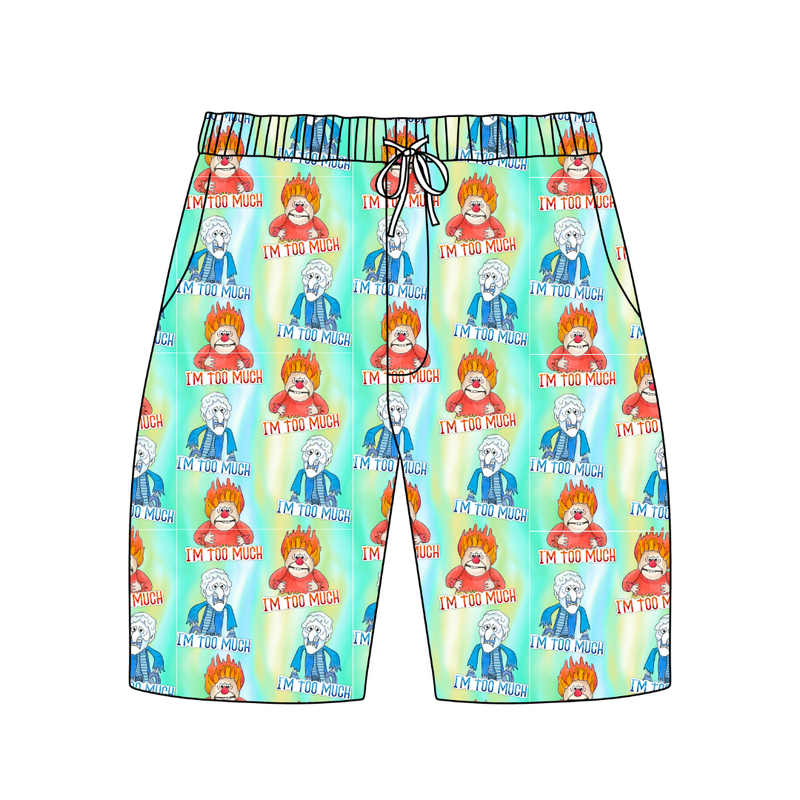 Too Much Christmas Chill Adult Extended Length Short - Bamboo - Pre Order - Christmas Special