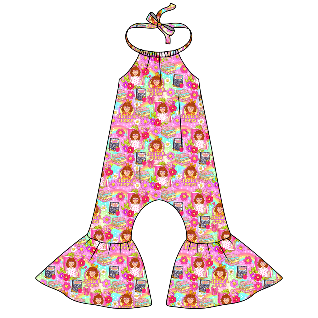 B is for Stardust Bellbottom Halter Romper Knit - PRE ORDER