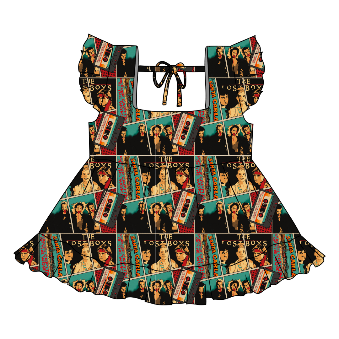 Moonlit Tricksters - Sadie Tie Back Ruffle Top - PRE ORDER