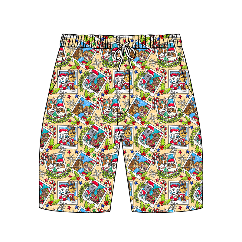 Paws & Claus Chill Adult Extended Length Short - Bamboo - Pre Order - Christmas Special