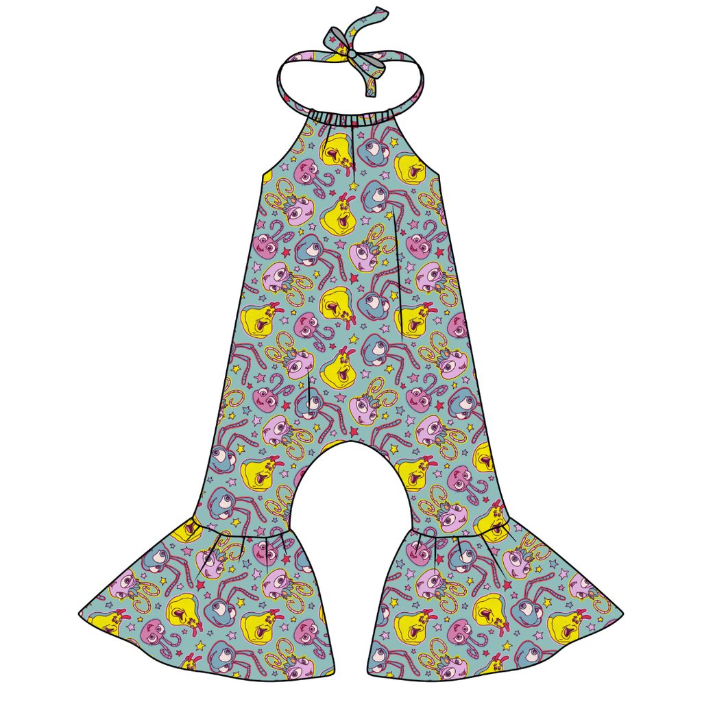 Bugs Stardust Bellbottom Halter Romper Knit - PRE ORDER