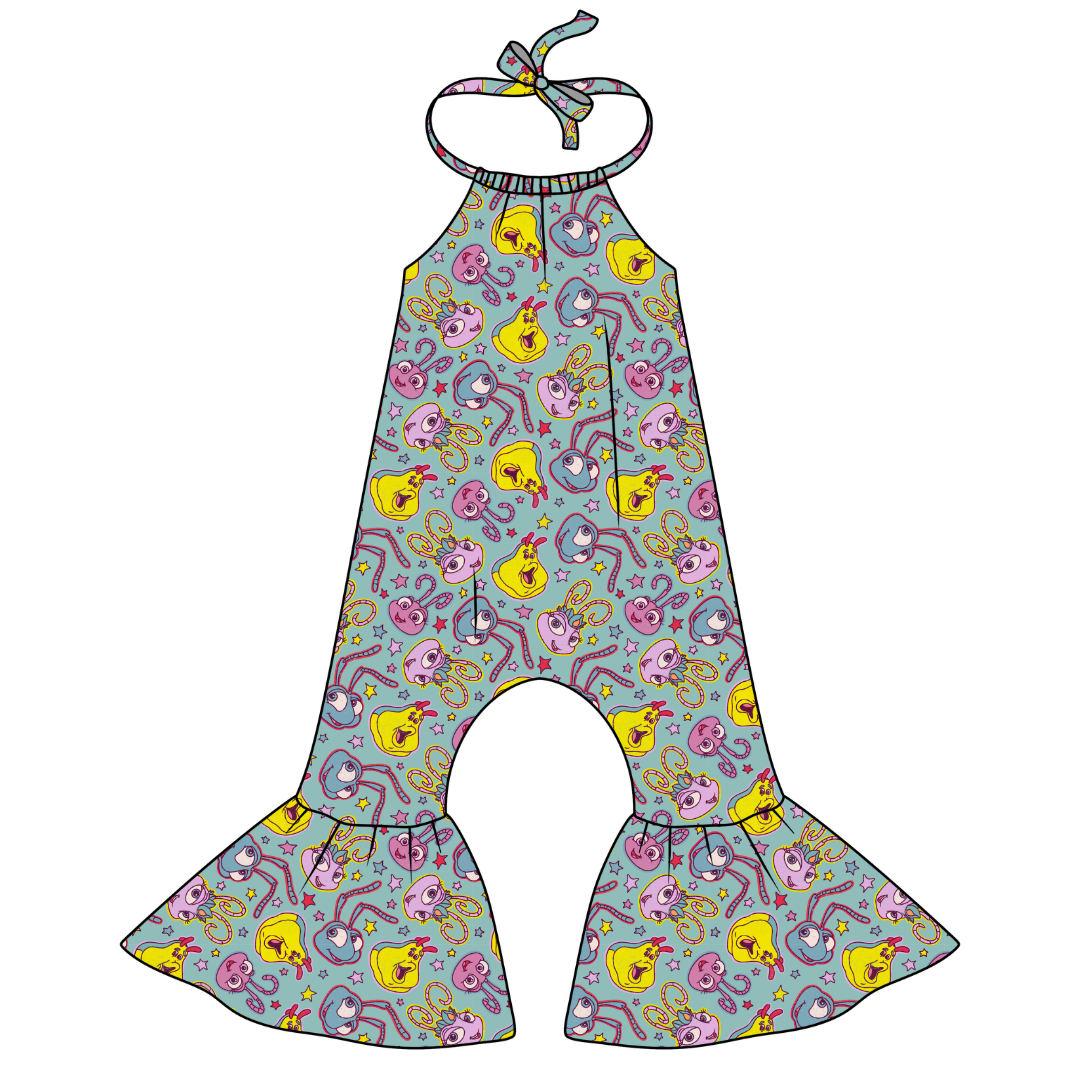 Bugs Stardust Bellbottom Halter Romper Knit - PRE ORDER